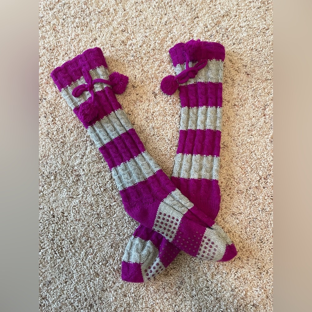 target long fuzzy socks